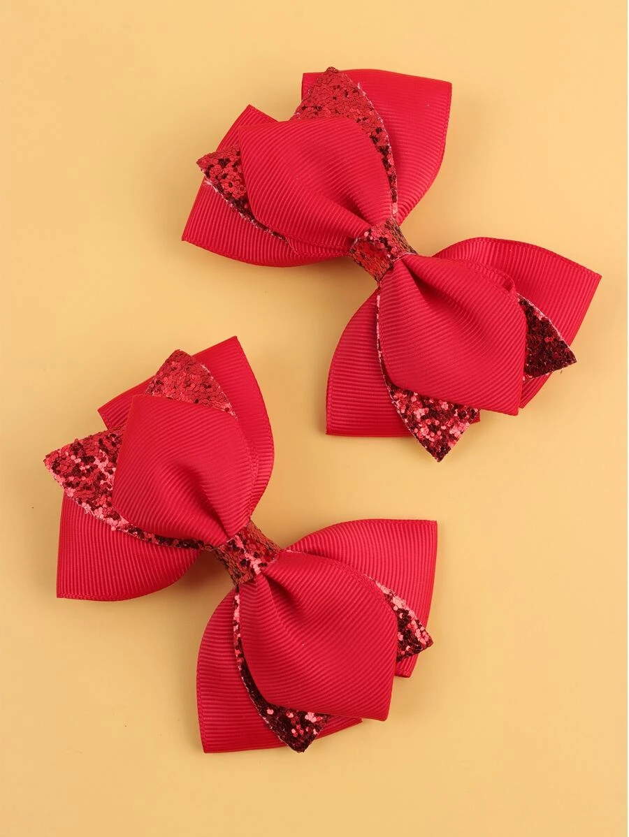 Horquillas lazos rojos