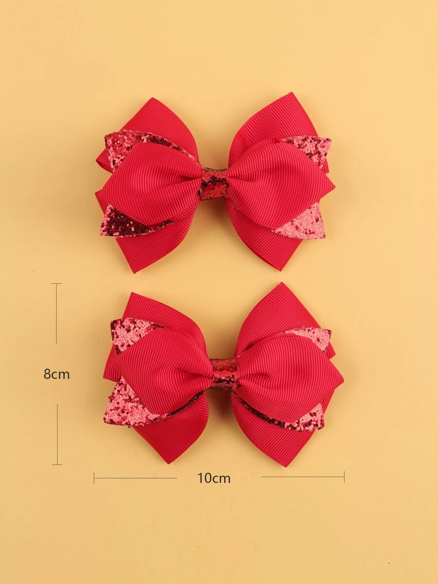 Horquillas lazos rojos
