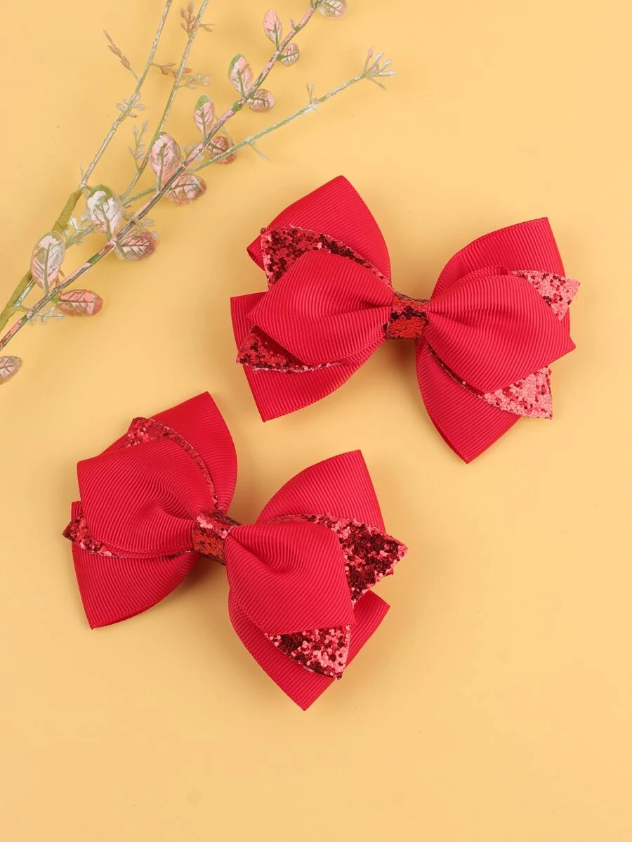 Horquillas lazos rojos