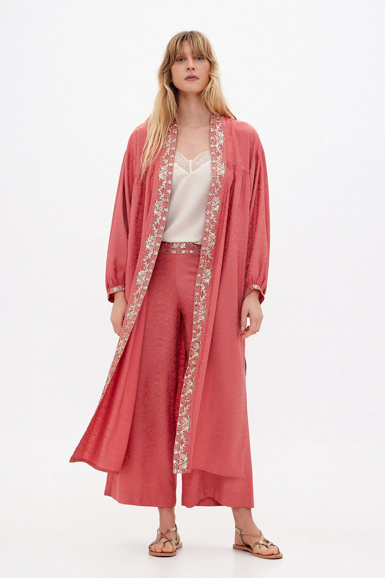 Hoss Intropia Cali. Kimono largo de jacquard