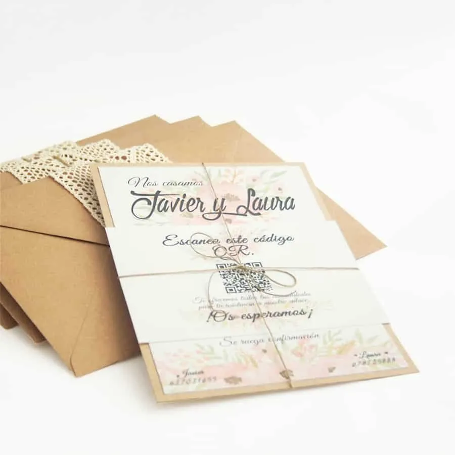 Invitación Kraft luxe
