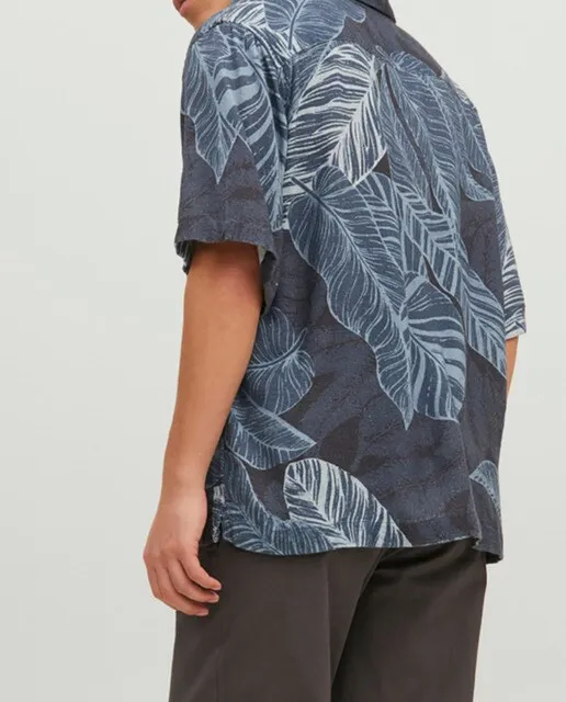 Jack & Jones Camisa resort manga corta fit oversize hombre