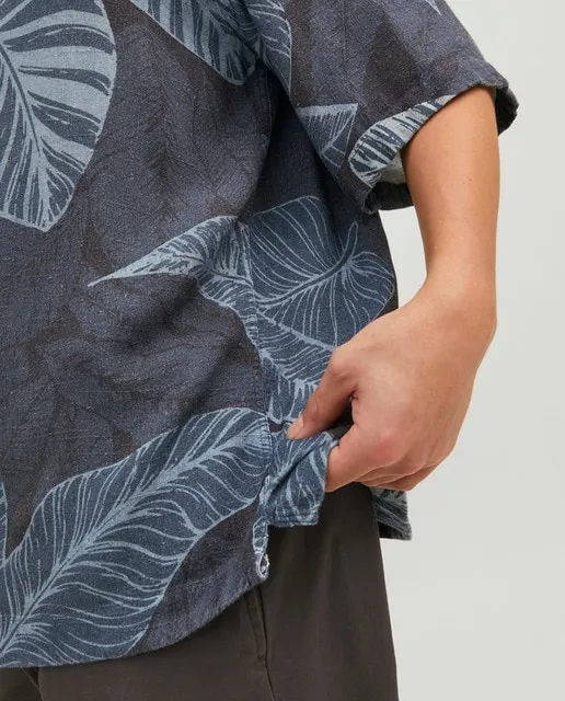 Jack & Jones Camisa resort manga corta fit oversize hombre