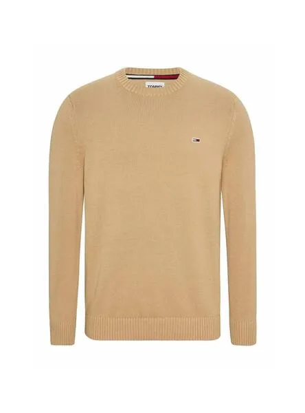 Jersey Tommy Jeans Essential Crew Beige Hombre