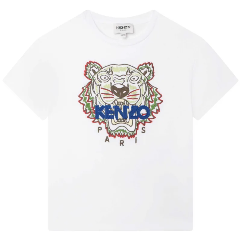 KENZO KIDS Camiseta con tigre bordado