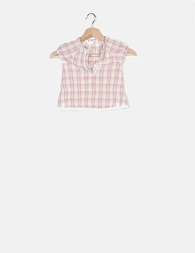 Kids Land Blusa rosa cuadros