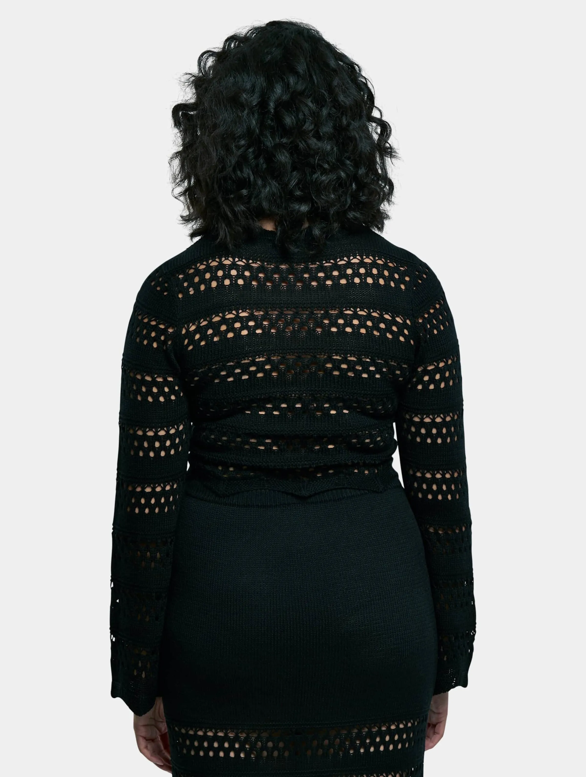  Ladies Cropped Crochet Knit