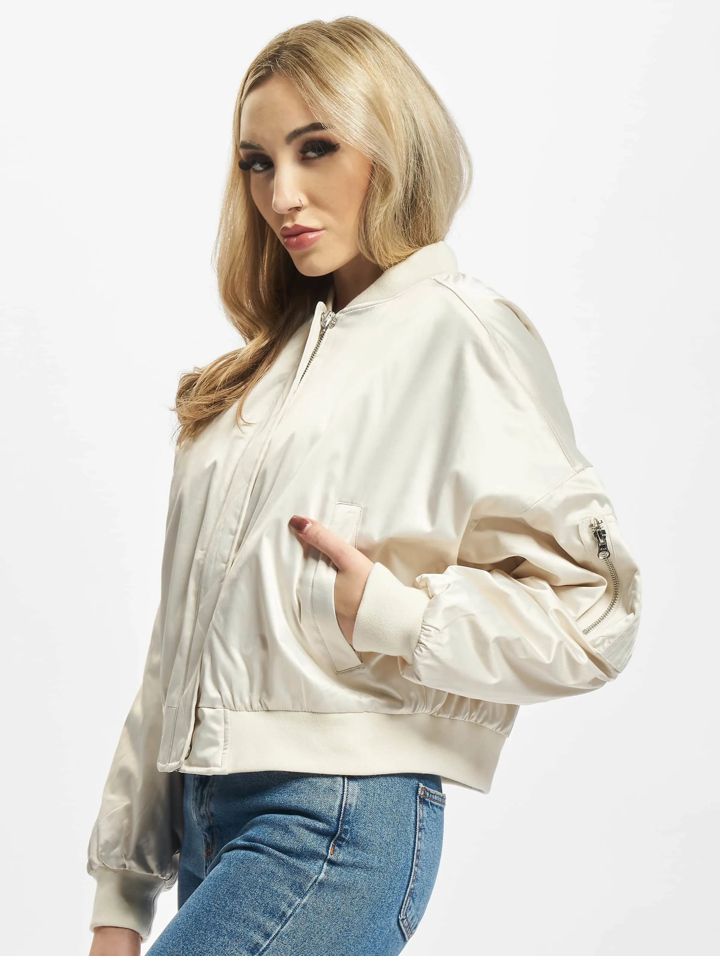 Ladies Short Oversized Satin 