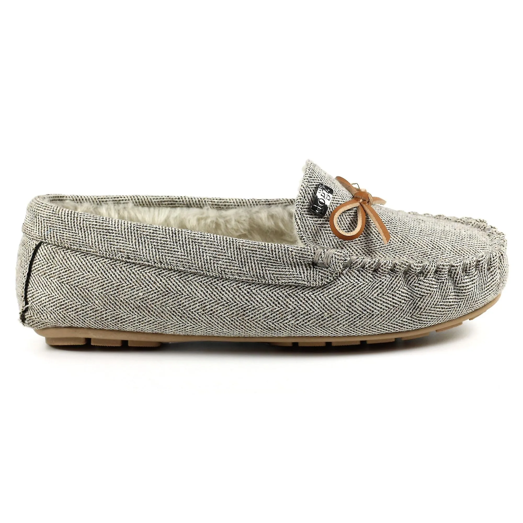 Lazy Dogz Womens/Ladies Jennings Leather Trim Moccasins