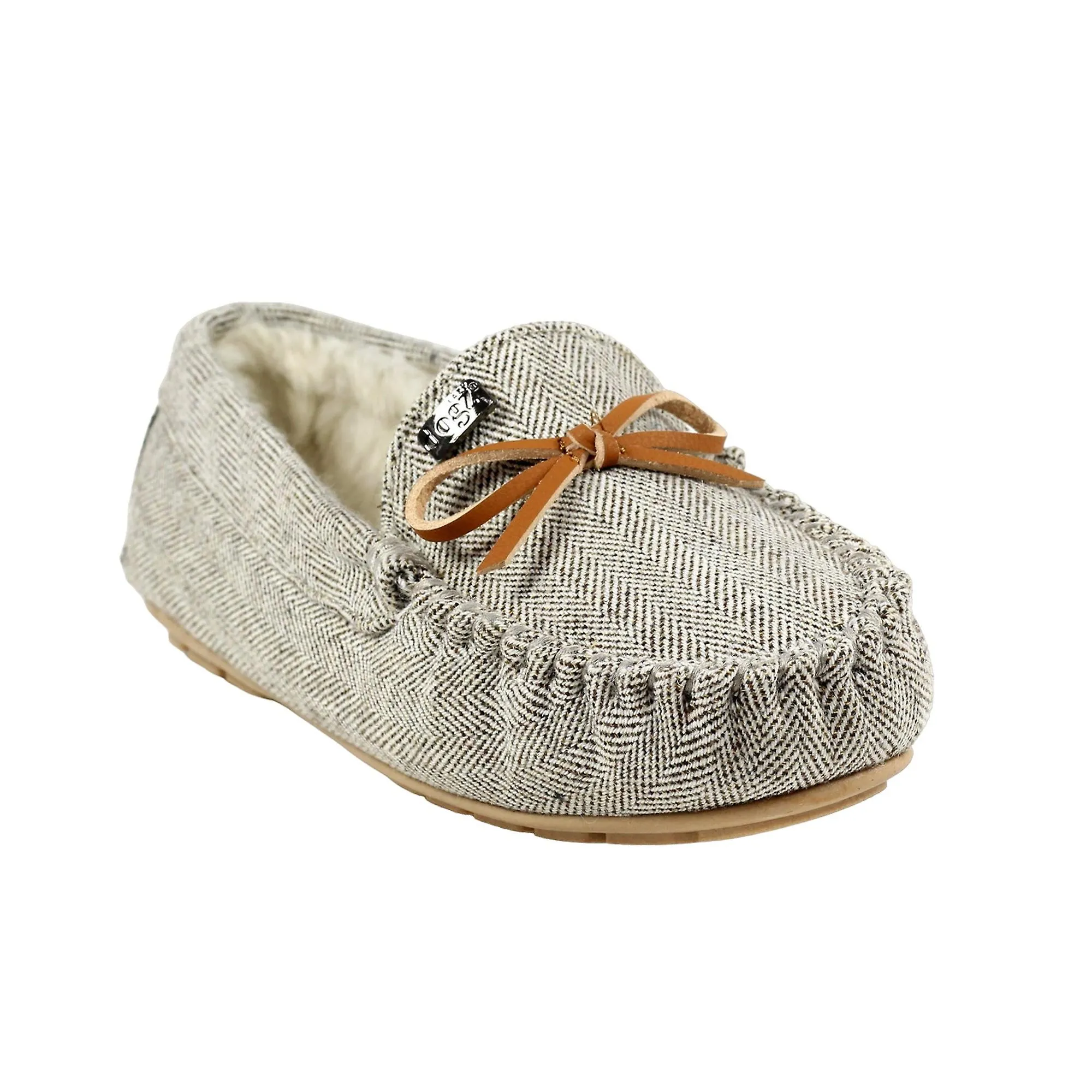 Lazy Dogz Womens/Ladies Jennings Leather Trim Moccasins