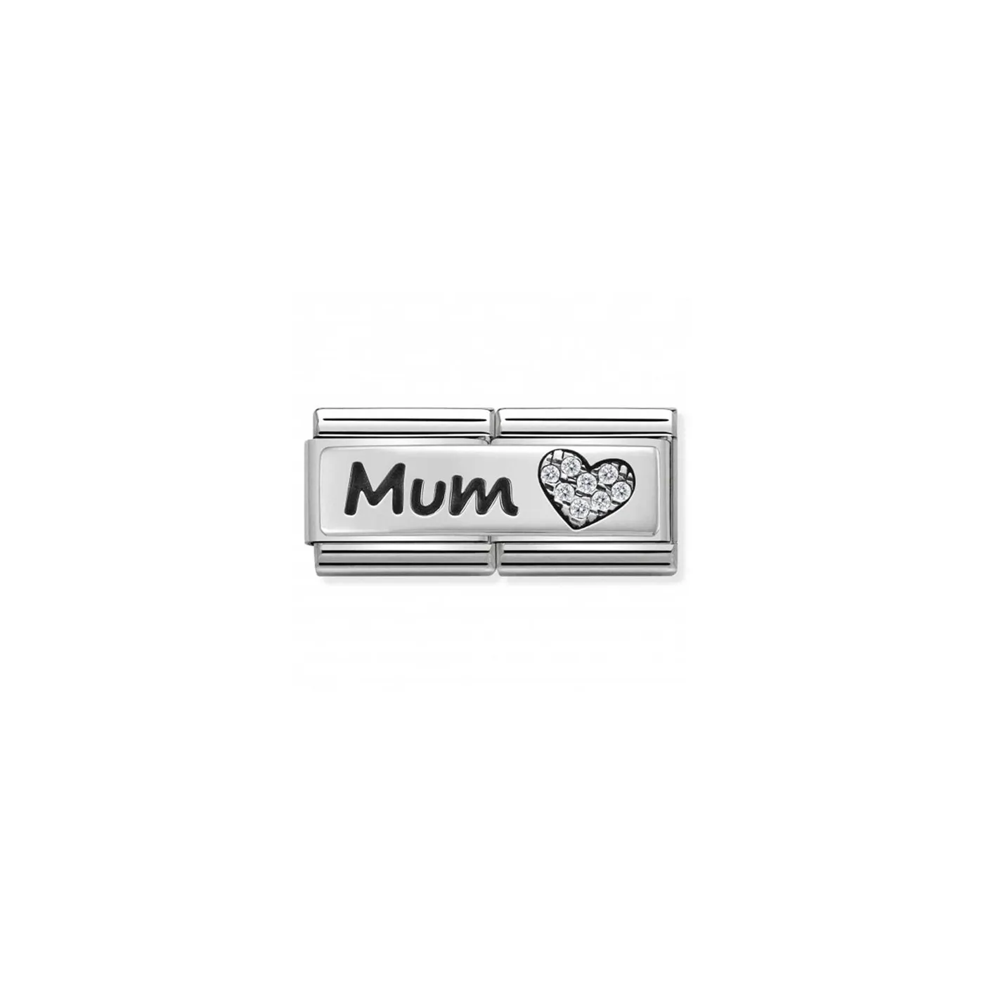 Link Doble Acero y Plata "Mum" 330731 07