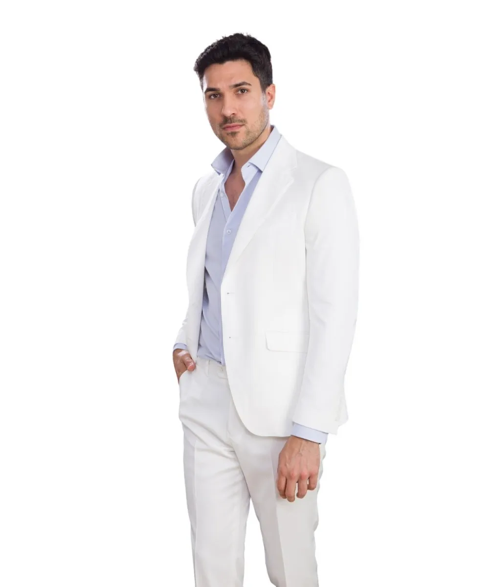 Lino Clemente – Traje blanco roto zar 24122