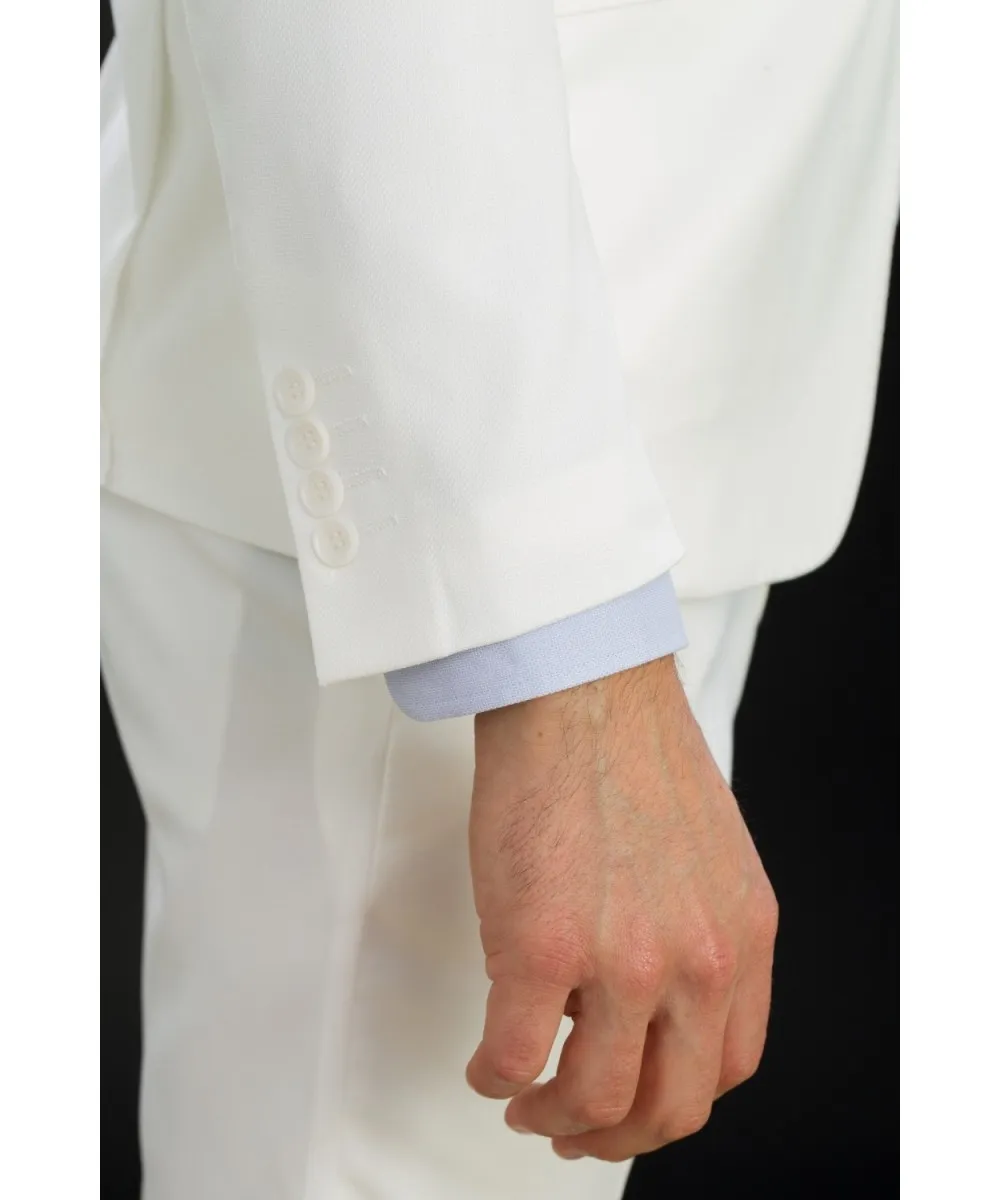Lino Clemente – Traje blanco roto zar 24122