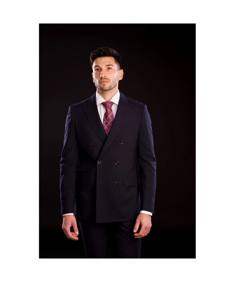 Lino Clemente – Traje cruzado azul marino