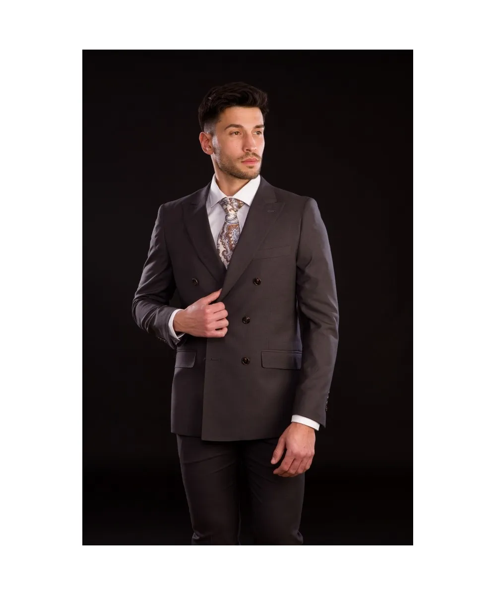 Lino Clemente – Traje cruzado gris marengo