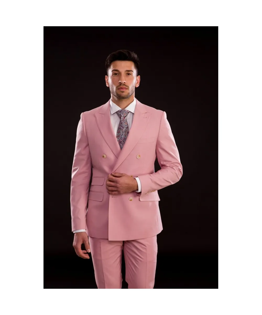 Lino Clemente – Traje cruzado rosa