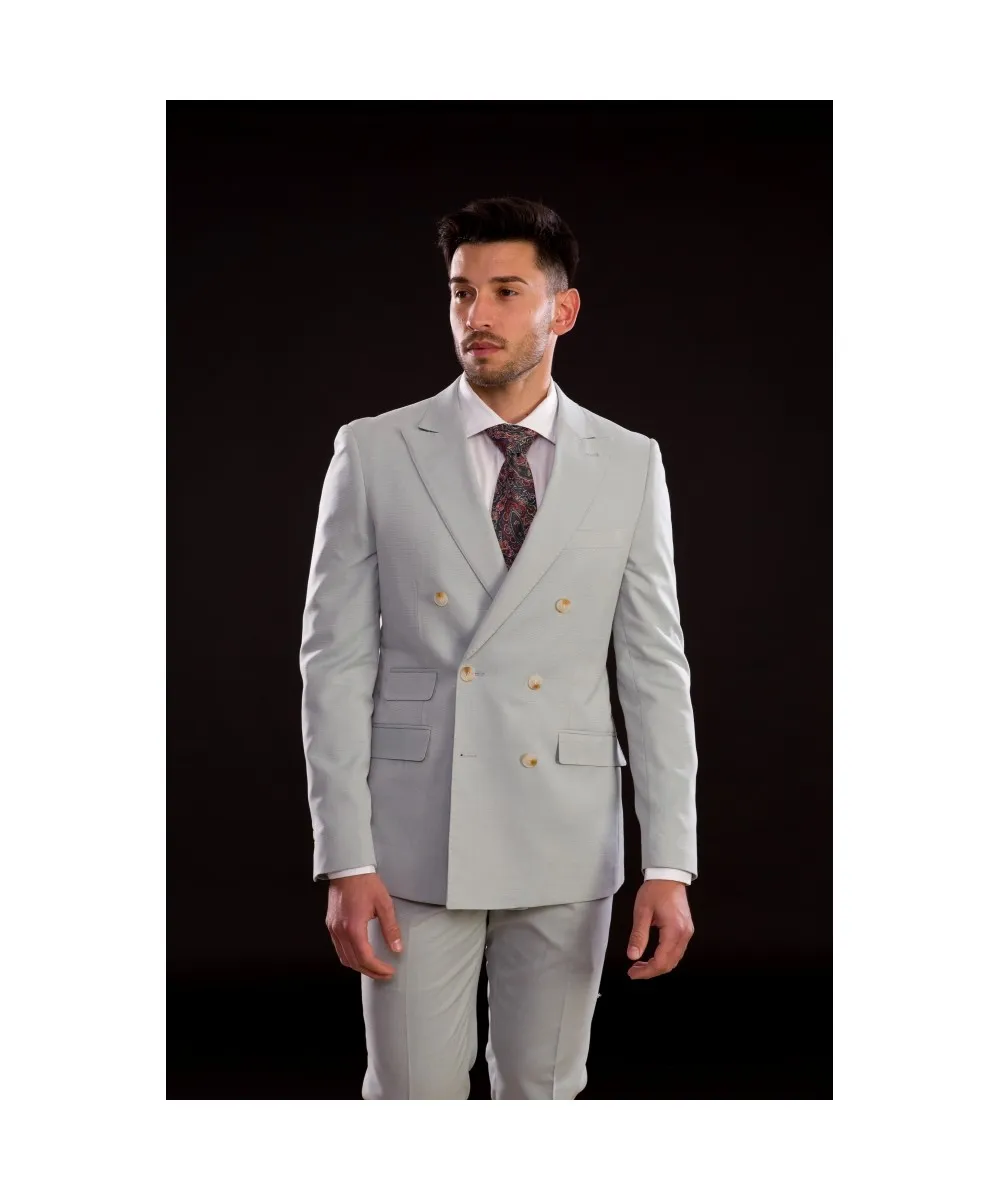 Lino Clemente – Traje cruzado verde claro