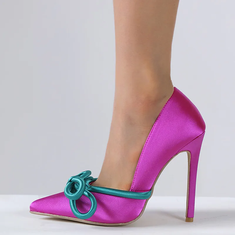 Liyke estilo runway seda silk mariposa nudo