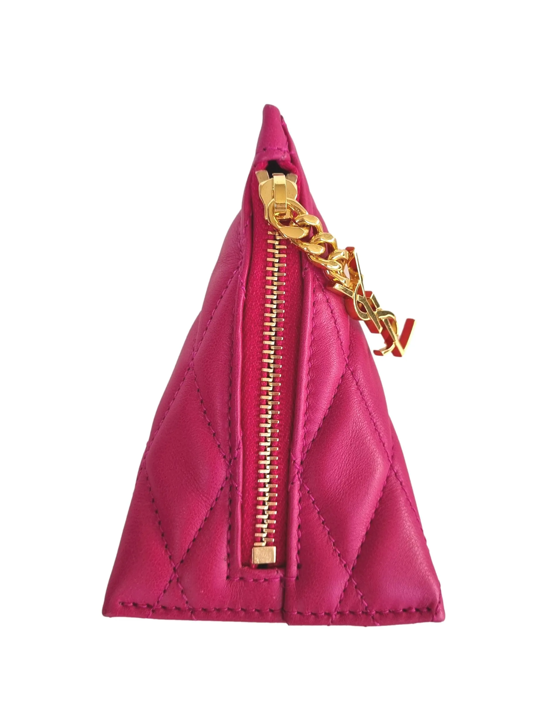Llavero Yves Saint Laurent en piel 669925 1EL01 5620 fucsia
