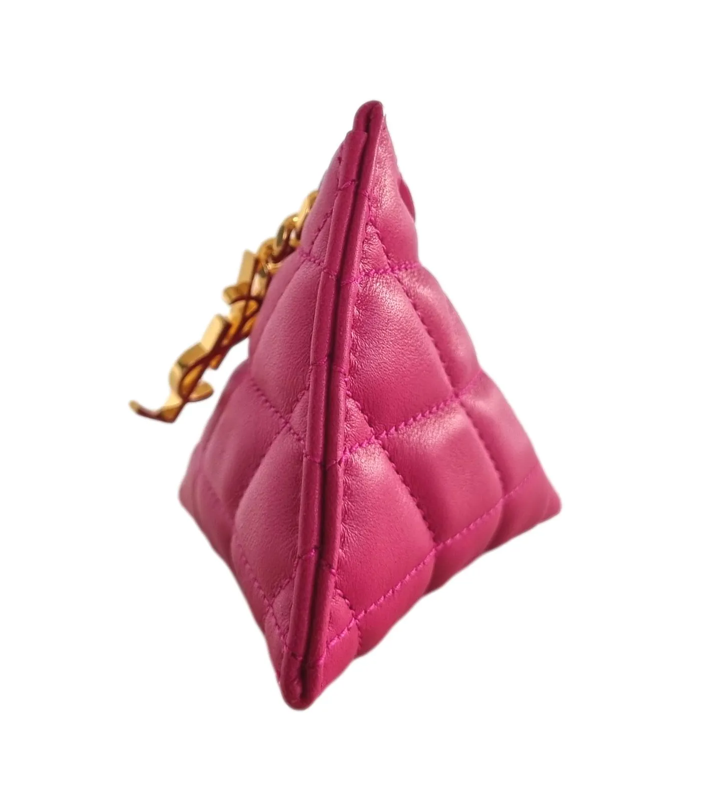 Llavero Yves Saint Laurent en piel 669925 1EL01 5620 fucsia
