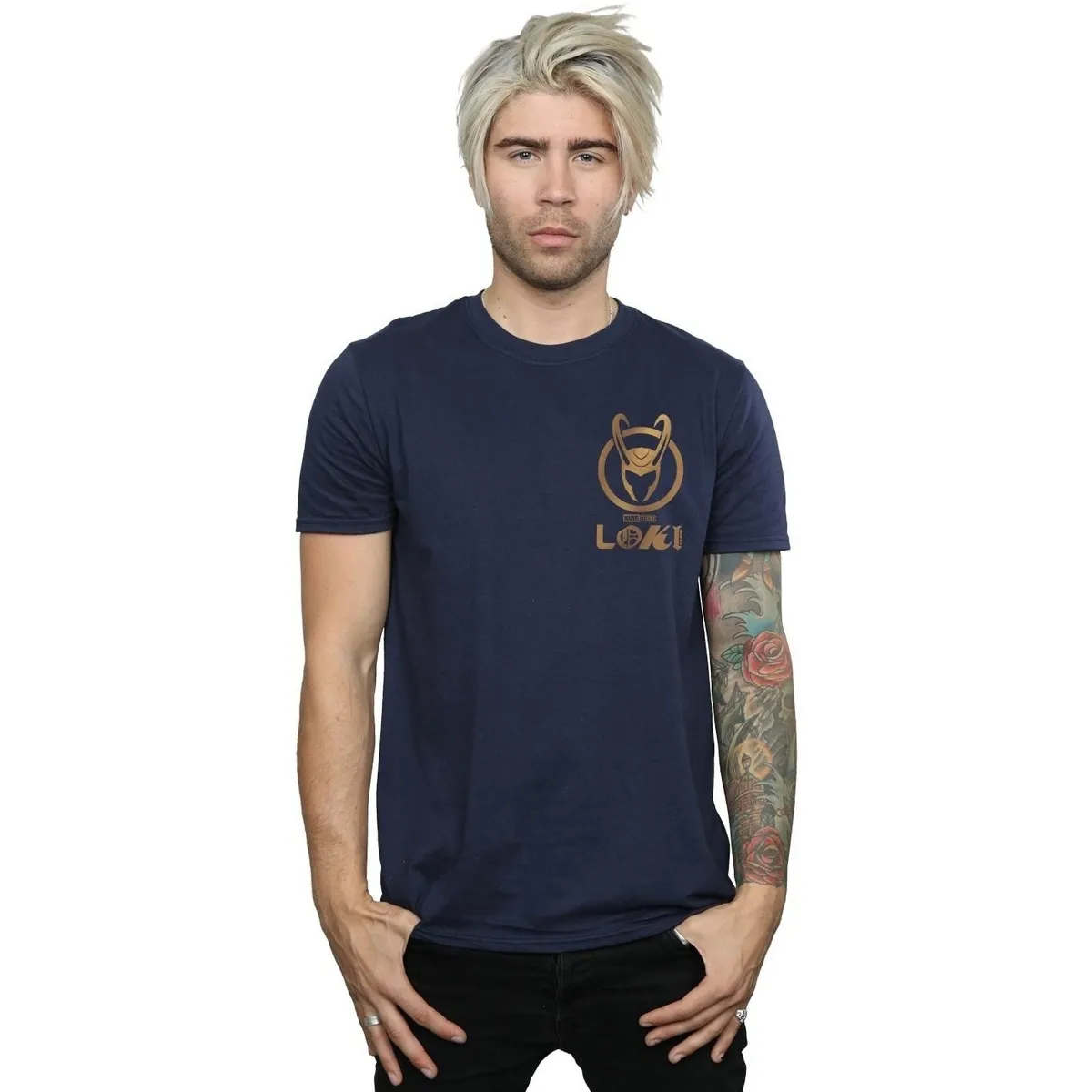 Loki Horn Logo Faux Pocket