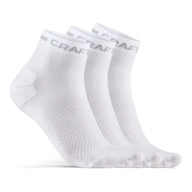 Lote de 3 Craft Calcetines CORE Dry Mid (BLANCOS)