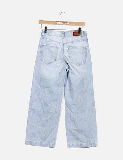 Mango Jeans denim azul culotte