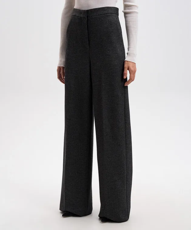 Max Mara Gray ANGORA pants with wool