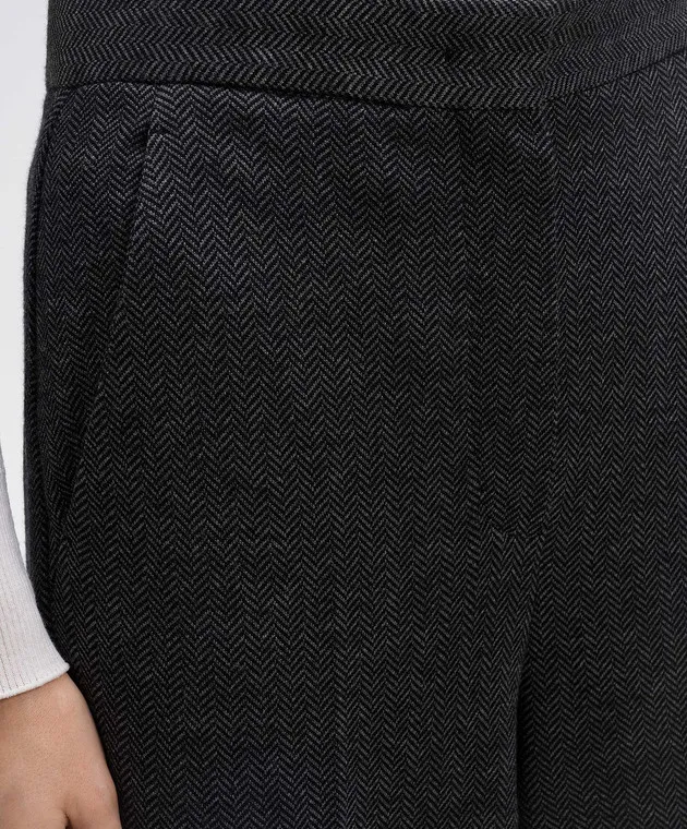 Max Mara Gray ANGORA pants with wool