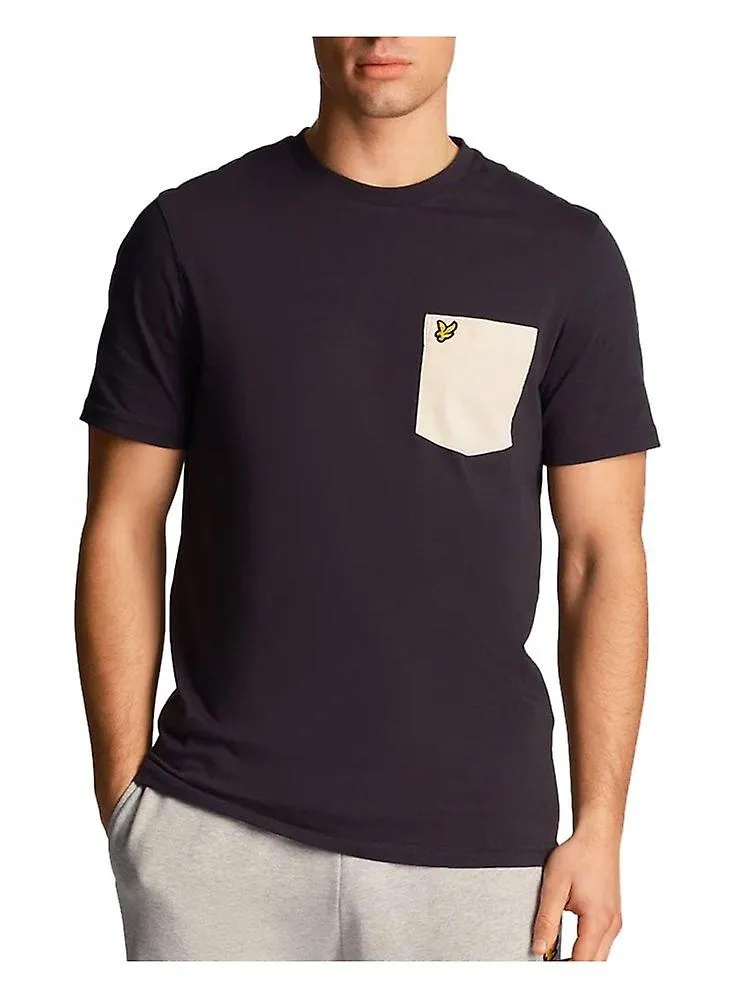 Men's Lyle & Scott Contrast Pocket T Shirt Dark Navy