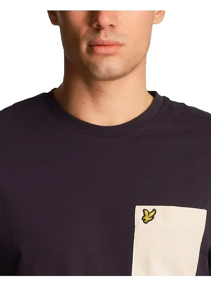 Men's Lyle & Scott Contrast Pocket T Shirt Dark Navy