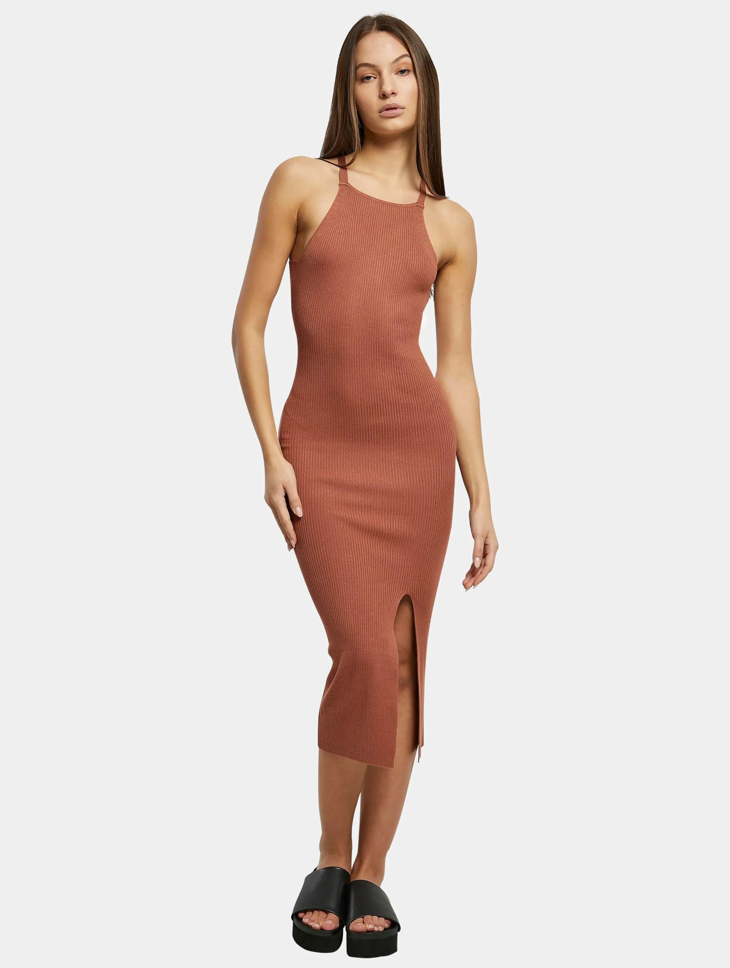 Midi Rib Knit Crossed Back