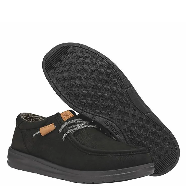 Mocasín HeyDude Wally Grip Craft Leather Negro
