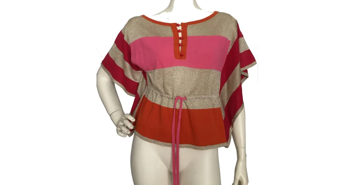 Moschino Cheap And Chic Poncho de punto Multicolor 