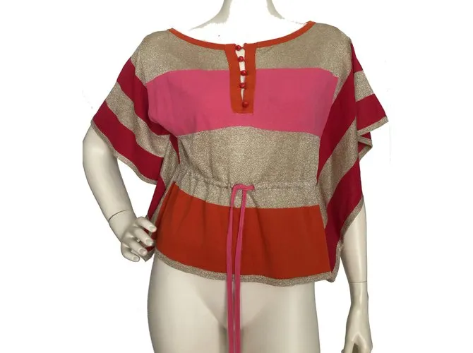 Moschino Cheap And Chic Poncho de punto Multicolor 