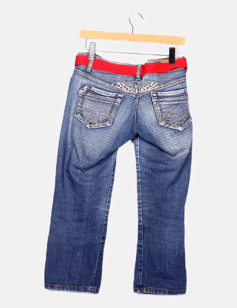 NoName Jeans capri cinturón