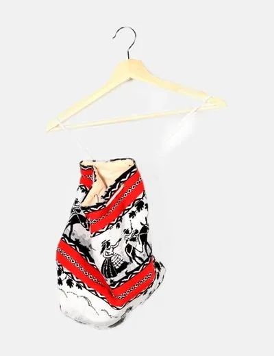 NoName Mochila multicolor estampada