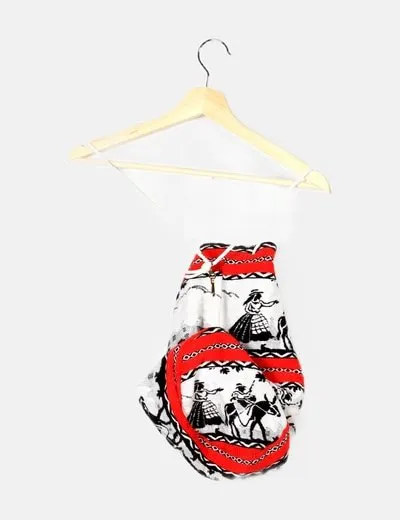 NoName Mochila multicolor estampada