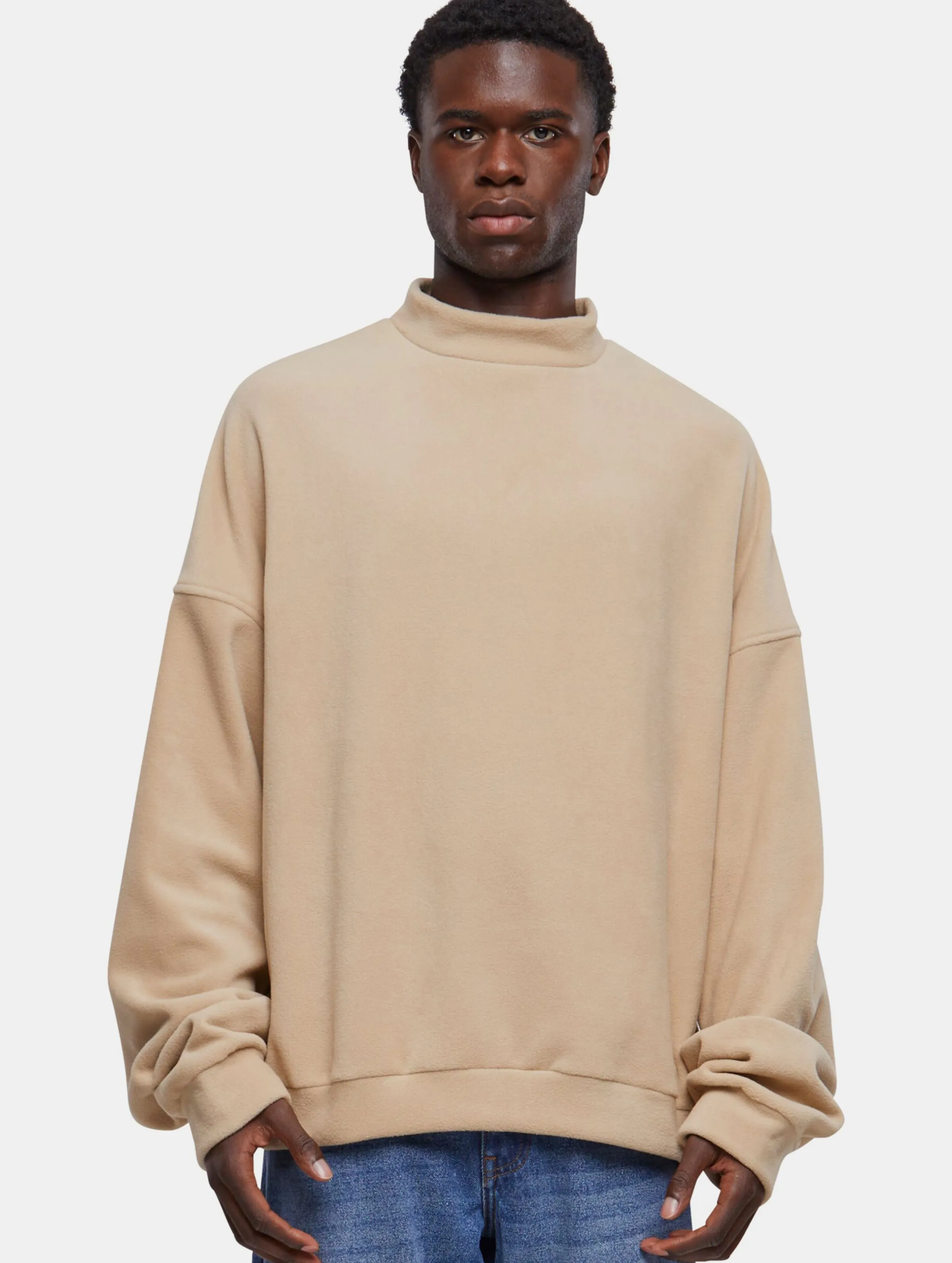 Oversized Polar Fleece Crew