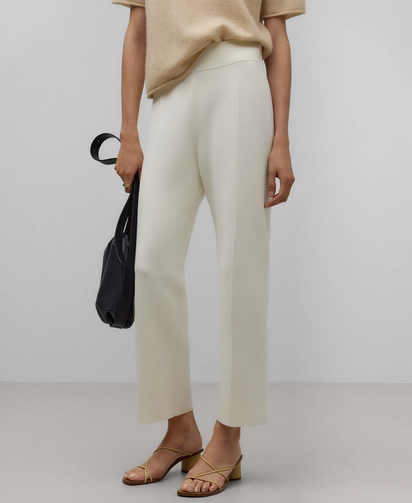 Pantalón punto crudo mujer