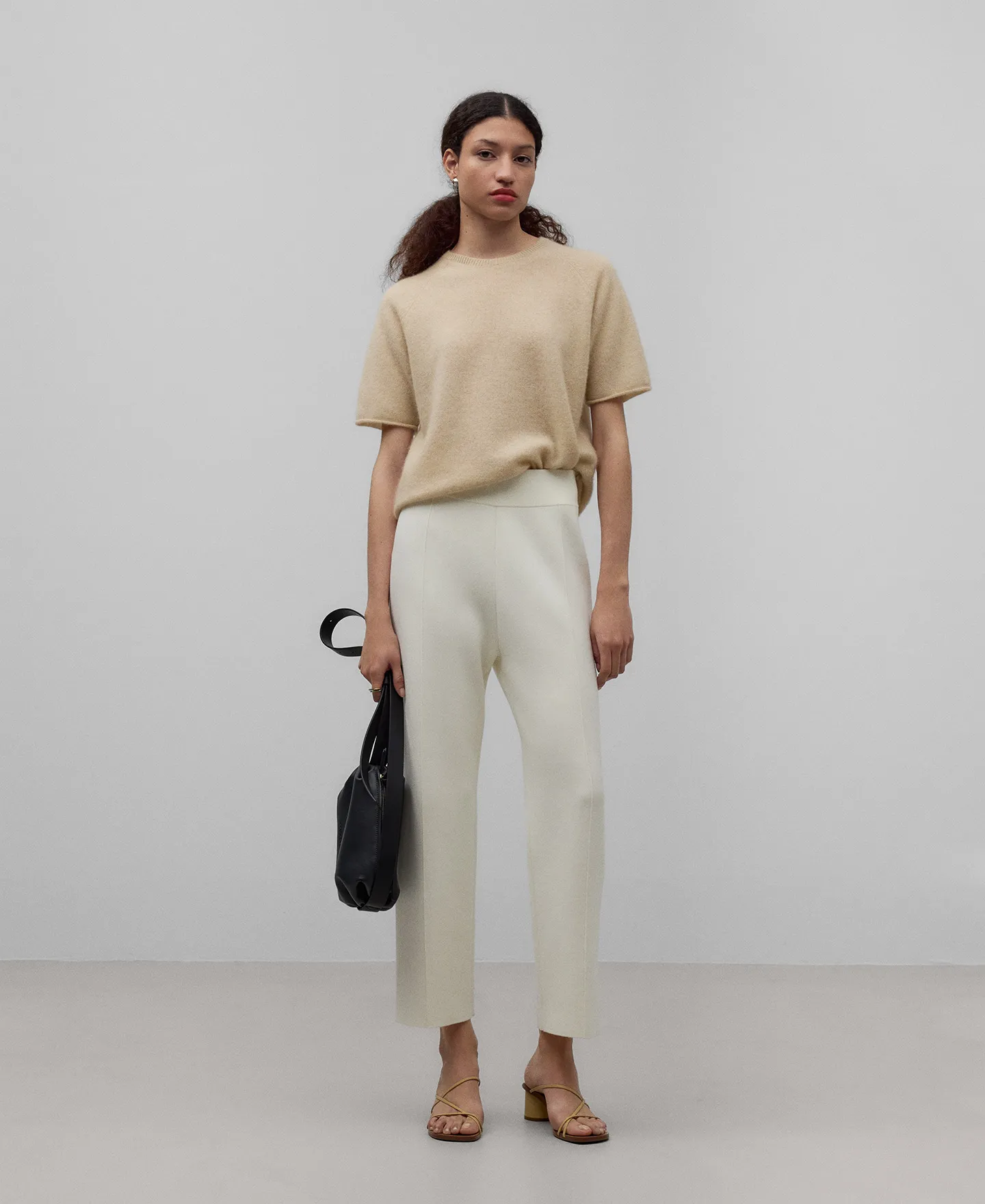 Pantalón punto crudo mujer