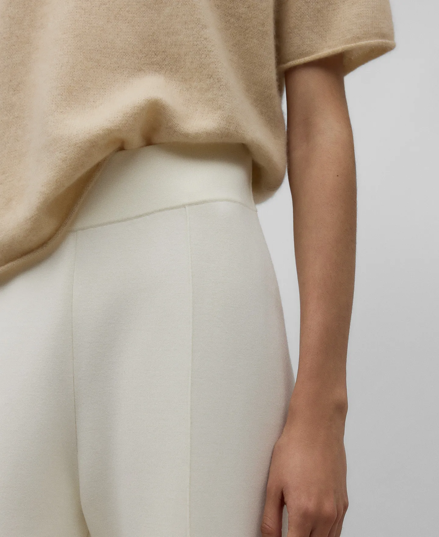 Pantalón punto crudo mujer