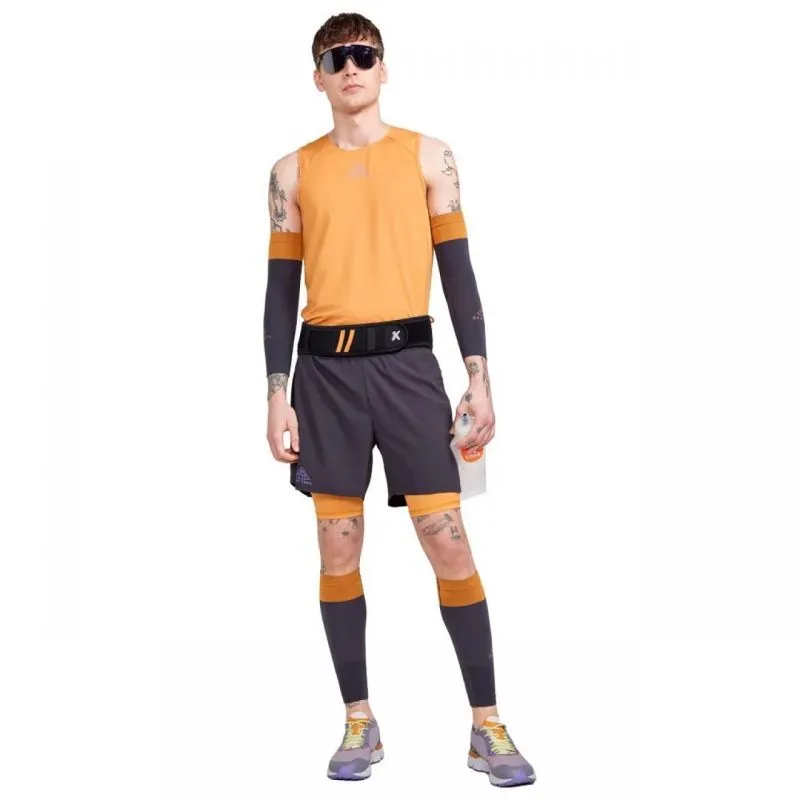 Pantalones cortos de trail running Craft PRO Trail 2in1 Shorts M (Slate)