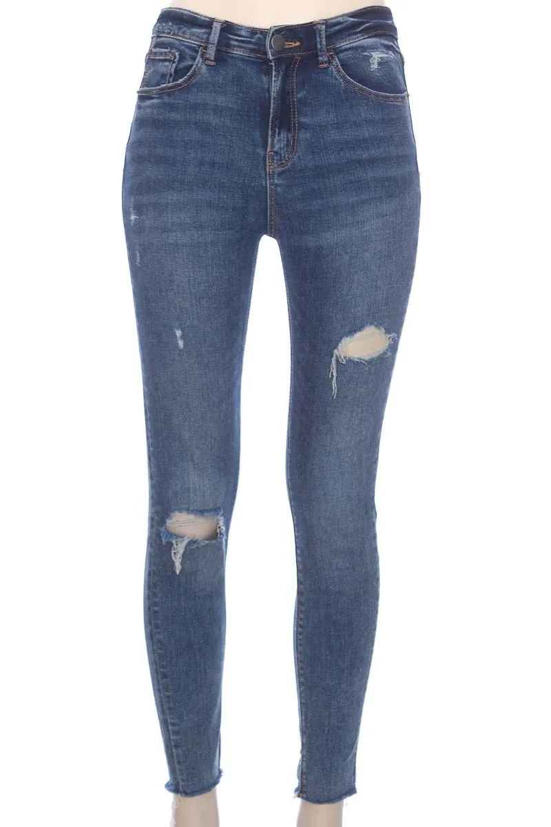 PANTALóN COLOR AZUL  STRADIVARIUS