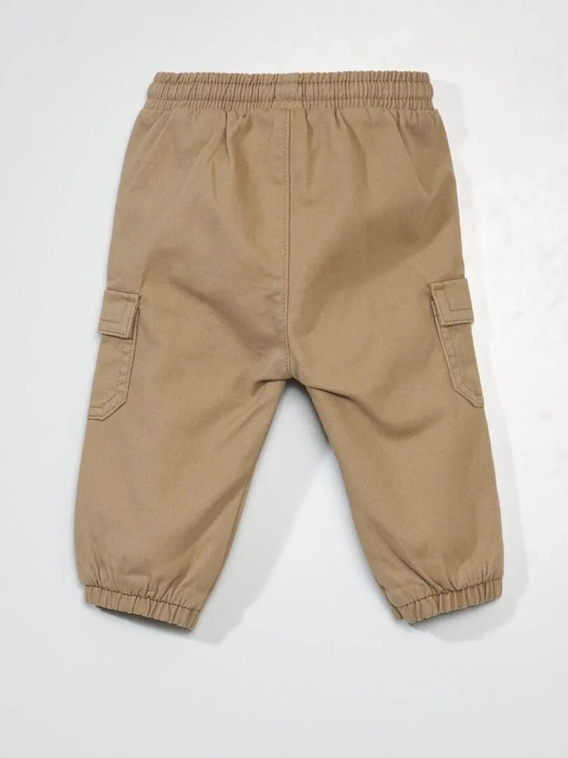 PANTALóN JOGPANT LISO  BEIGE