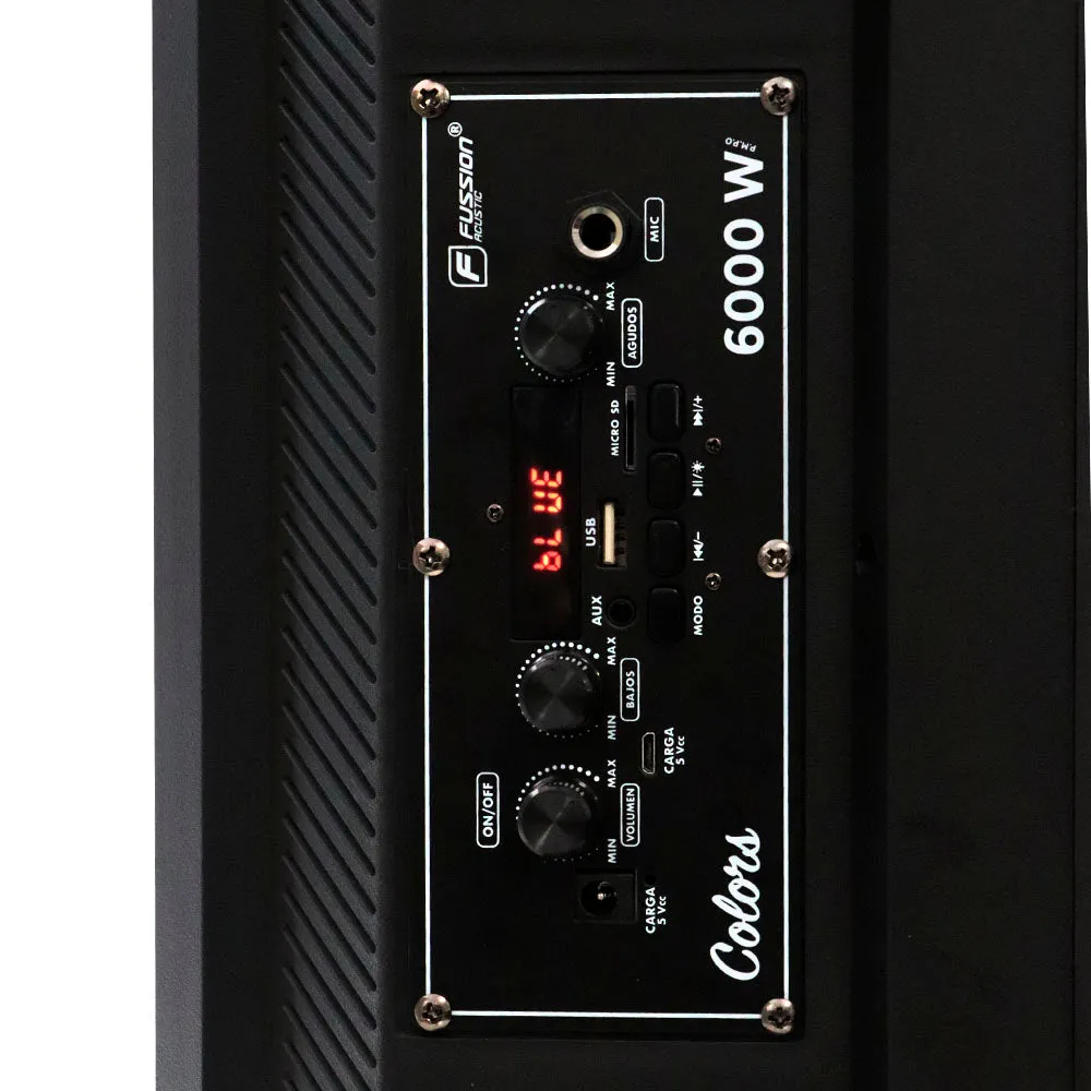 PBS8037 SONIDO POTENTE Y ESTILO VIBRANTE: DESCUBRE EL BAFLE AMPLIFICADO DE 8