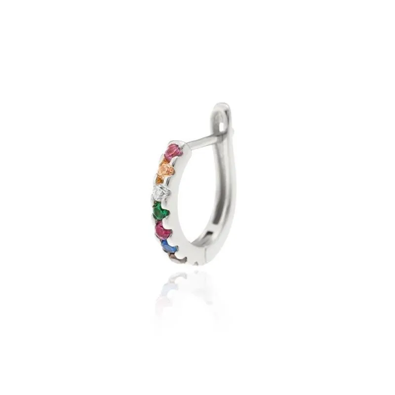 Pendiente AGATHA PARIS mini COLORFUL con multipiedras de color