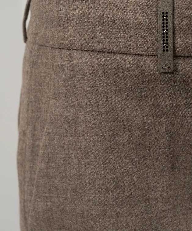 Peserico Beige pants made of wool and cashmere