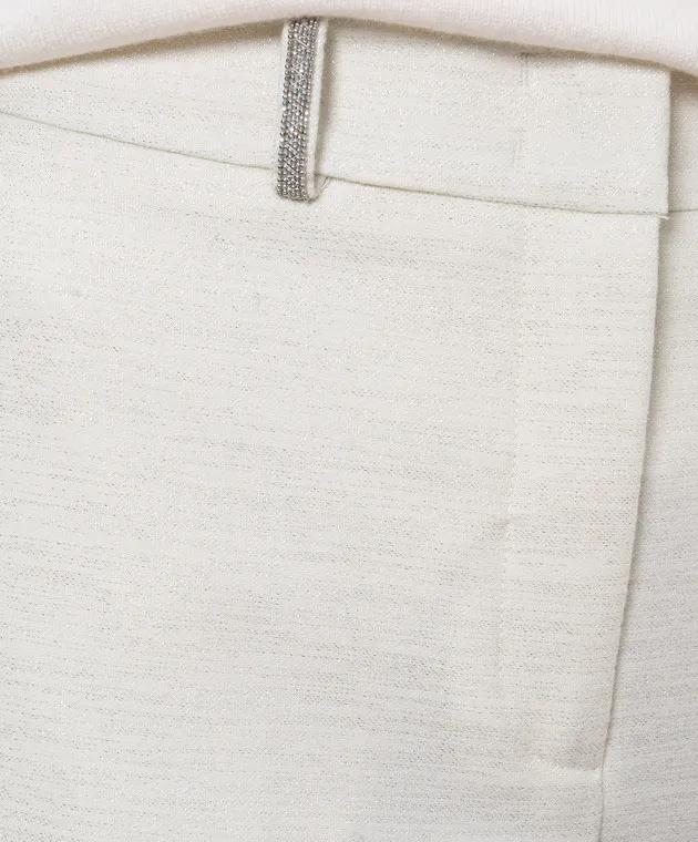 Peserico Beige pants with wool and lurex
