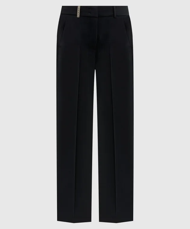 Peserico Black pants with a brand patch